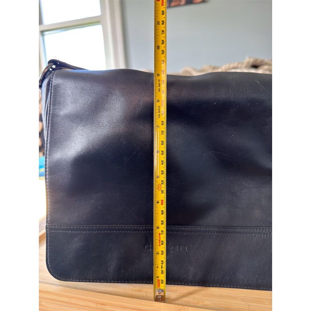 Coach F70430‎ Messenger Bag Black Leather Old Money Preppy Work Travel Crossbody - Picture 3 of 10
